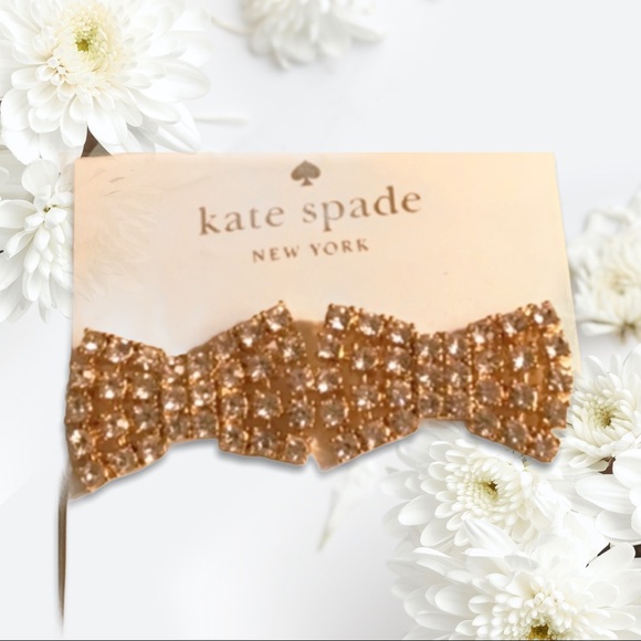 (REDUCED) NWT KATE SPADE SPARKLING BOW CRYSTAL EARRINGS - Picture 1 of 9
